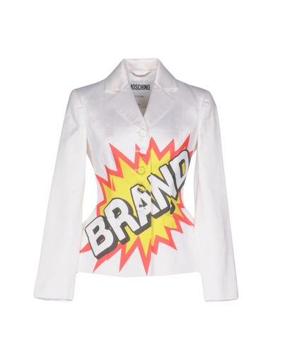 Moschino Suit Jackets In White