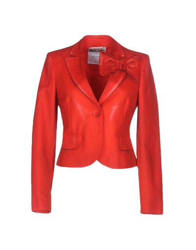 Moschino Suit Jackets In Red