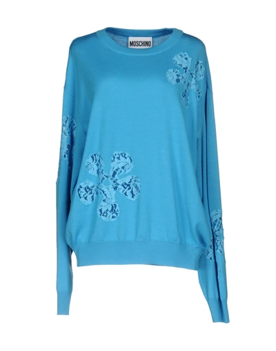 Moschino Sweaters In Azure