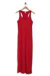 Melrose And Market Sleeveless Racerback Maxi Dress In Red Polish