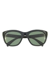 Ray Ban 'highstreet' 56mm Sunglasses In Black / Dark Green