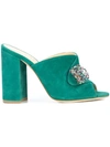 Chloe Gosselin Sienna Suede Mules In Green