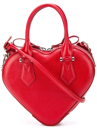 Vivienne Westwood Anglomania Johanna Heart Handbag In Red