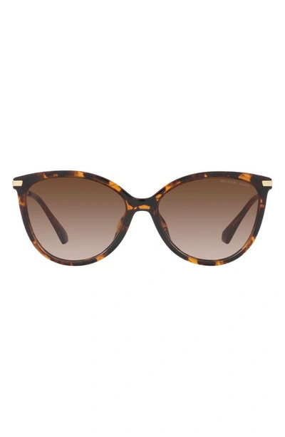 Michael Kors Dupont 58mm Gradient Cat Eye Sunglasses In Dk Tort