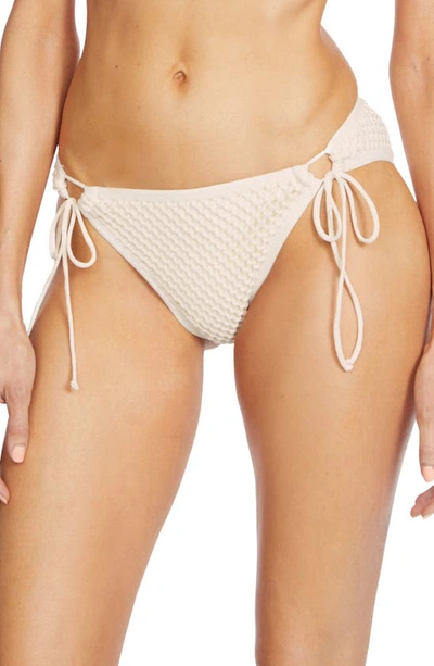 Robin Piccone Pua Side Tie Bikini Bottoms In White
