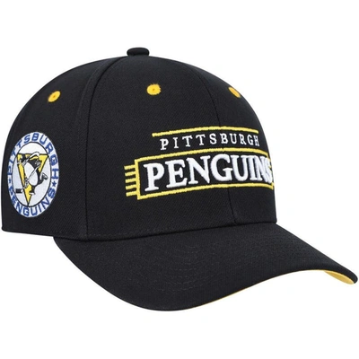 Mitchell & Ness Men's  Black Pittsburgh Penguins Lofi Pro Snapback Hat