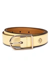 Kate Spade Leather Belt In Butter