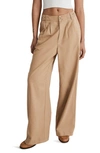 Madewell Harlow Wide Leg Pants In Seed Khaki