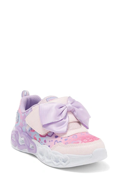 Skechers Kids' Infinite Heart Lights® Sneaker In Light Pink