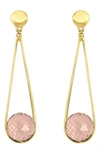 Dean Davidson Mini Ipanema Drop Earrings In Morganite/ Gold