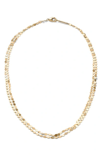 Lana Double Strand Petite Nude Choker In Yellow Gold