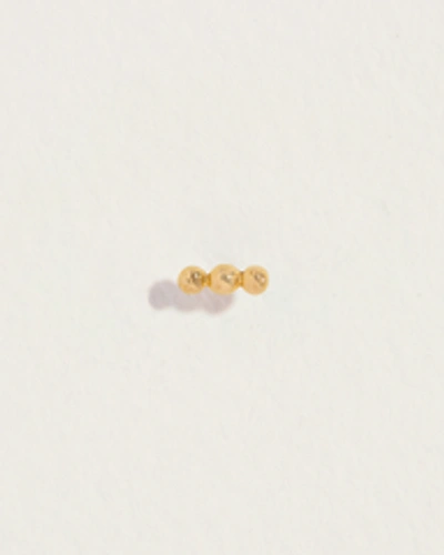 Piercing Molten Triple Dot Stud In Gold