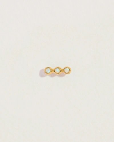 Piercing Molten Triple Dot Stud In Gold