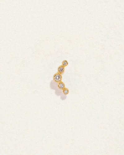 Piercing Molten Crescent Stud In Gold
