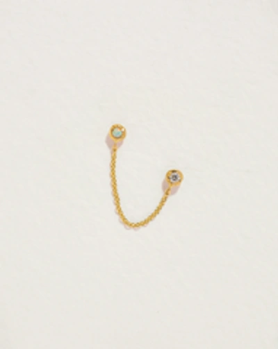 Piercing Molten Chain Stud In Gold