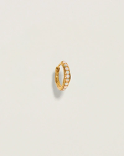 Piercing Molten Pavé Huggie In Gold