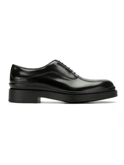 Prada Classic Lace-up Shoes In Black