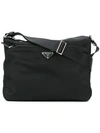 Prada Nylon Messenger Bag In Black