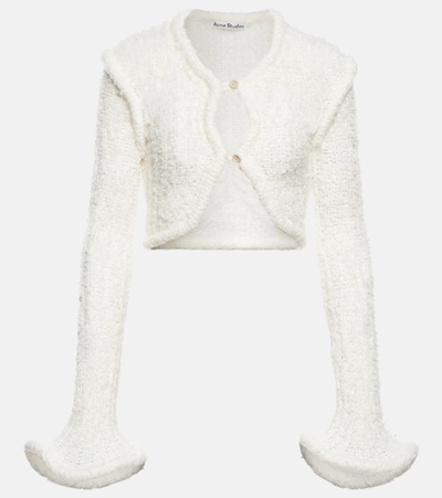 Acne Studios Wool-blend Cardigan In Off White