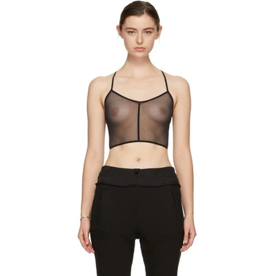 Ann Demeulemeester Black La Fille Do Edition Long Tulle Bra In 099 Black