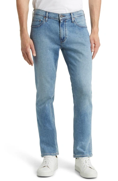 Paige Federal Straight Slim Fit Jeans In Porters In Light Blue