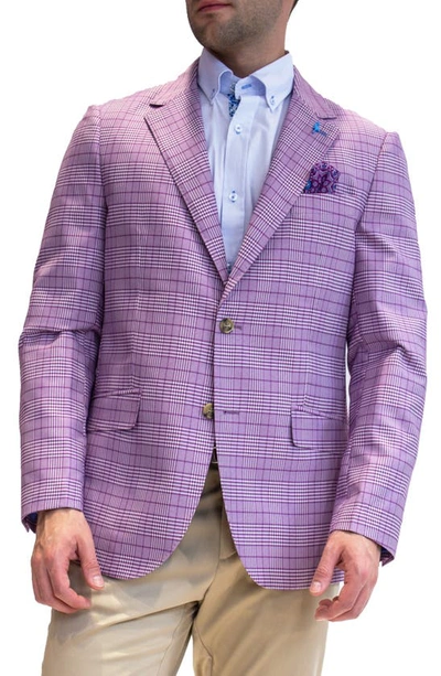 Tailorbyrd Textured Plaid Sport Coat In Nantucket Red