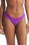 Hanky Panky Daily Lace Low Rise Thong In Multicolor