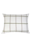 Pom Pom At Home Copenhagen Windowpane Check Cotton Accent Pillow In White Grey