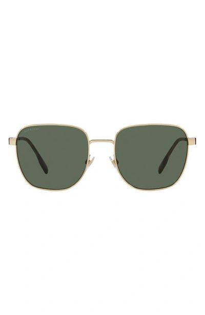 Burberry Drew 55mm Square Sunglasses In Gold