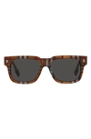 Burberry Hayden 54mm Rectangular Sunglasses In Brown