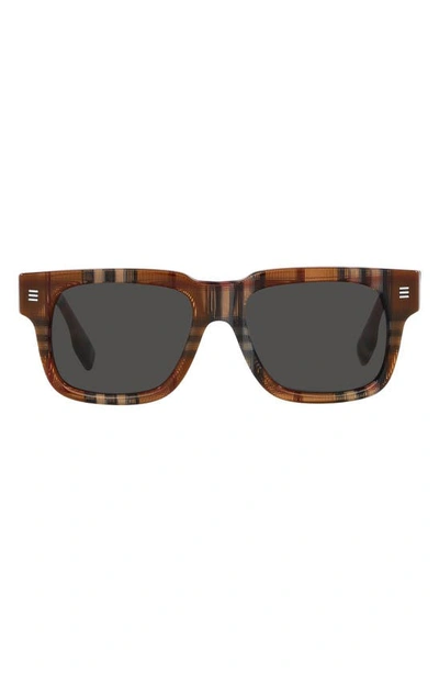 Burberry Hayden 54mm Rectangular Sunglasses In Brown