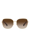 Ralph 58mm Gradient Rectangular Sunglasses In Gold