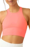 Fp Movement Every Single Time Longline Sports Bra In Tangerine