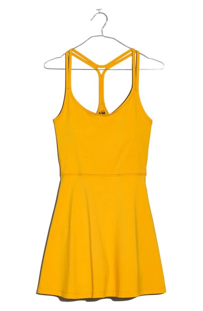 Mwl Flex Cutout Fitness Dress In Tungsten Glow