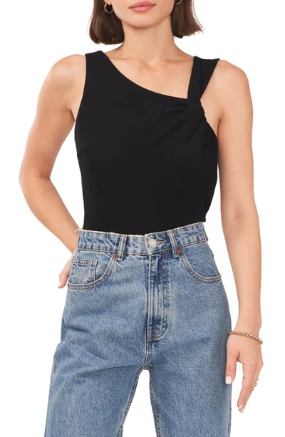 1.state Asymmetric Rib Tank In Rich Black