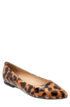 Trotters Estee Flat In Tortoise Brown Patent