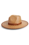 Brixton Jo Straw Rancher Hat In Tan/copper