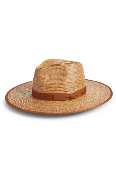 Brixton Jo Straw Rancher Hat In Tan/copper