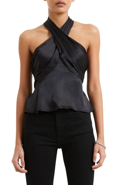 French Connection Inu Halter Top In Black