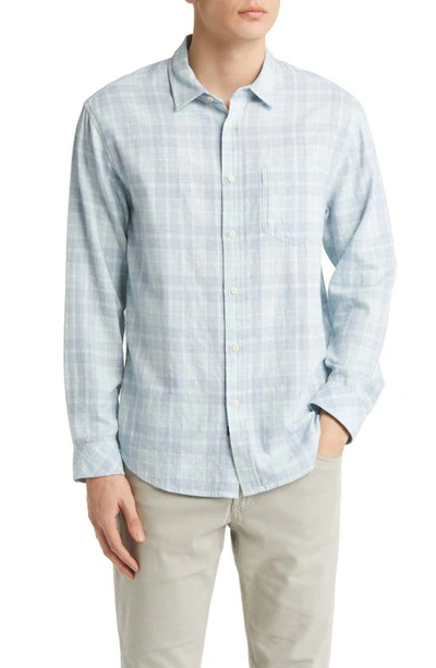 Rails Wyatt Cotton Melange Plaid Relaxed Fit Button Down Shirt In Bitter Melon Cloud Melange