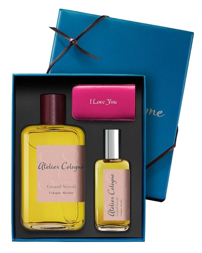 Atelier Cologne Grand Neroli Cologne Absolue, 200 ml With Personalized Travel Spray, 30 ml In Electric Blue
