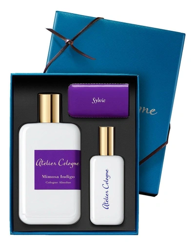 Atelier Cologne Mimosa Indigo Cologne Absolue, 200 ml With Personalized Travel Spray, 1.0 Oz./30 ml In Black