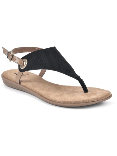 White Mountain London Women's Flat Sandals Women's Shoes In Black/glitter/fab- Textile