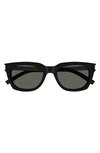 Saint Laurent 51mm Square Sunglasses In Black