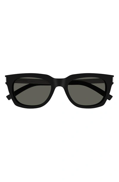 Saint Laurent 51mm Square Sunglasses In Black