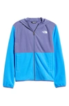 The North Face Kids' Big Boys Glacier Full Zip Hooded Jacket In Super Sonic Blue