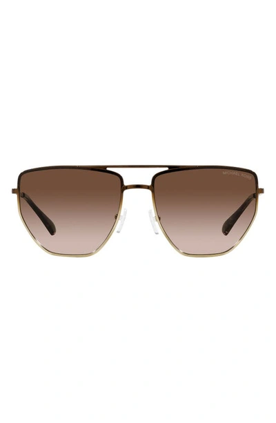Michael Kors Paros 60mm Gradient Pilot Sunglasses In Brown Grad