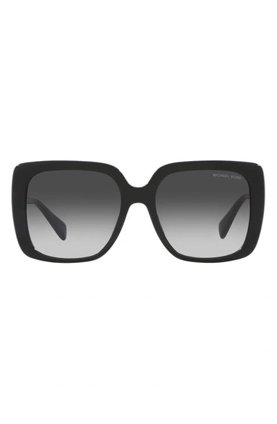 Michael Kors Mallorca 55mm Gradient Square Sunglasses In Black