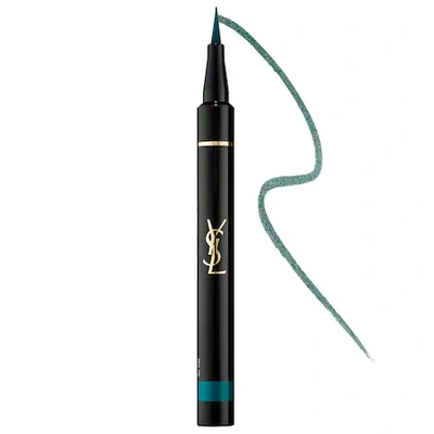 Saint Laurent Eyeliner Effet Faux Cils Shocking - Bold Felt-tip Eyeliner Pen Deep Green 4