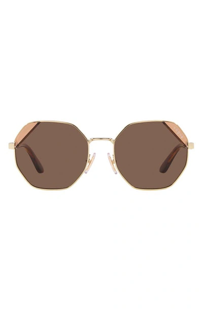Vogue 55mm Irregular Sunglasses In Pale Gold